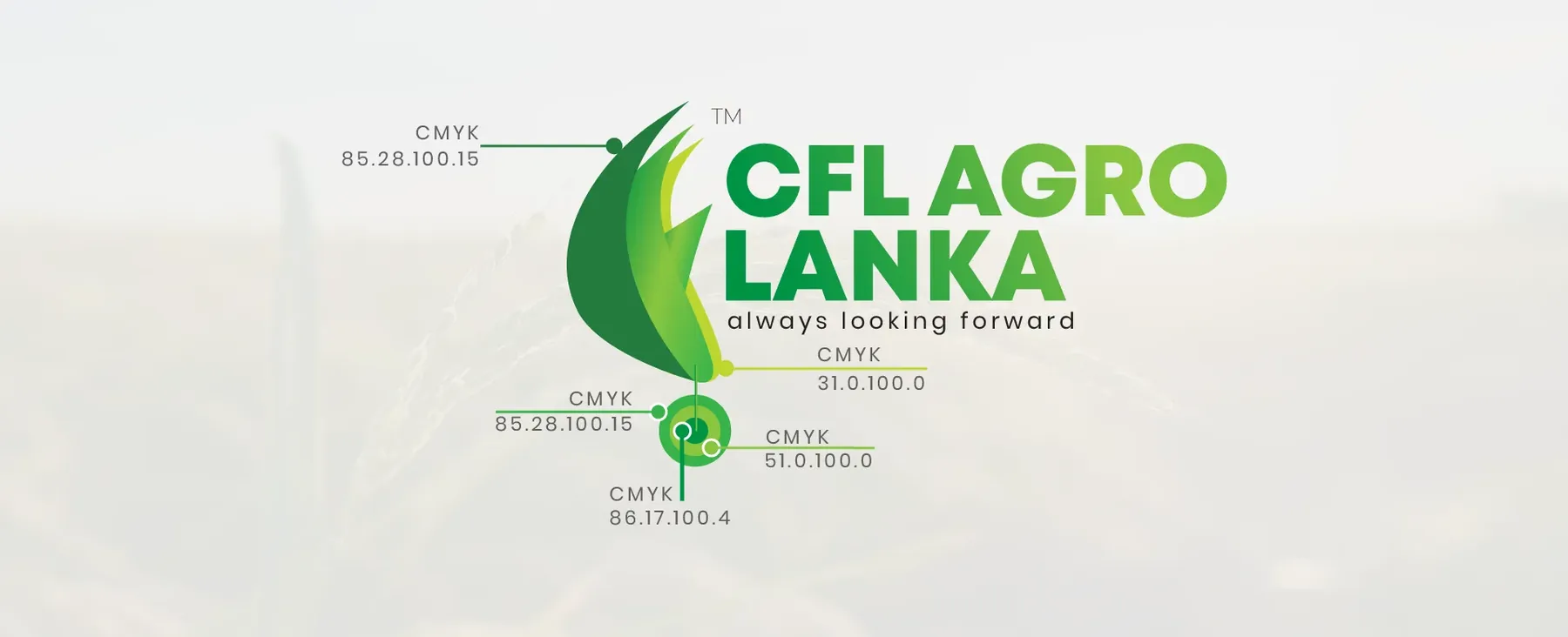 CFL Agro Lanka, font and colours, view 1